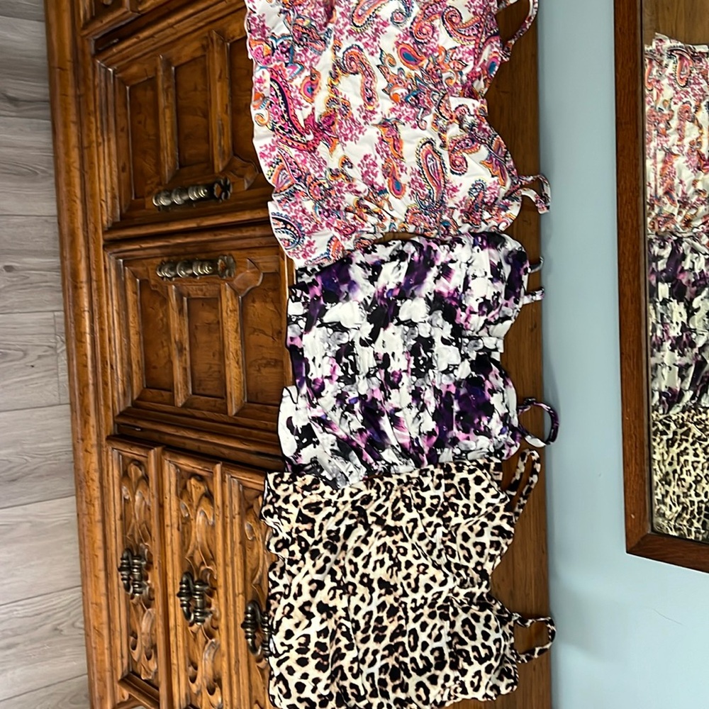Set of three tankini tops - size 14